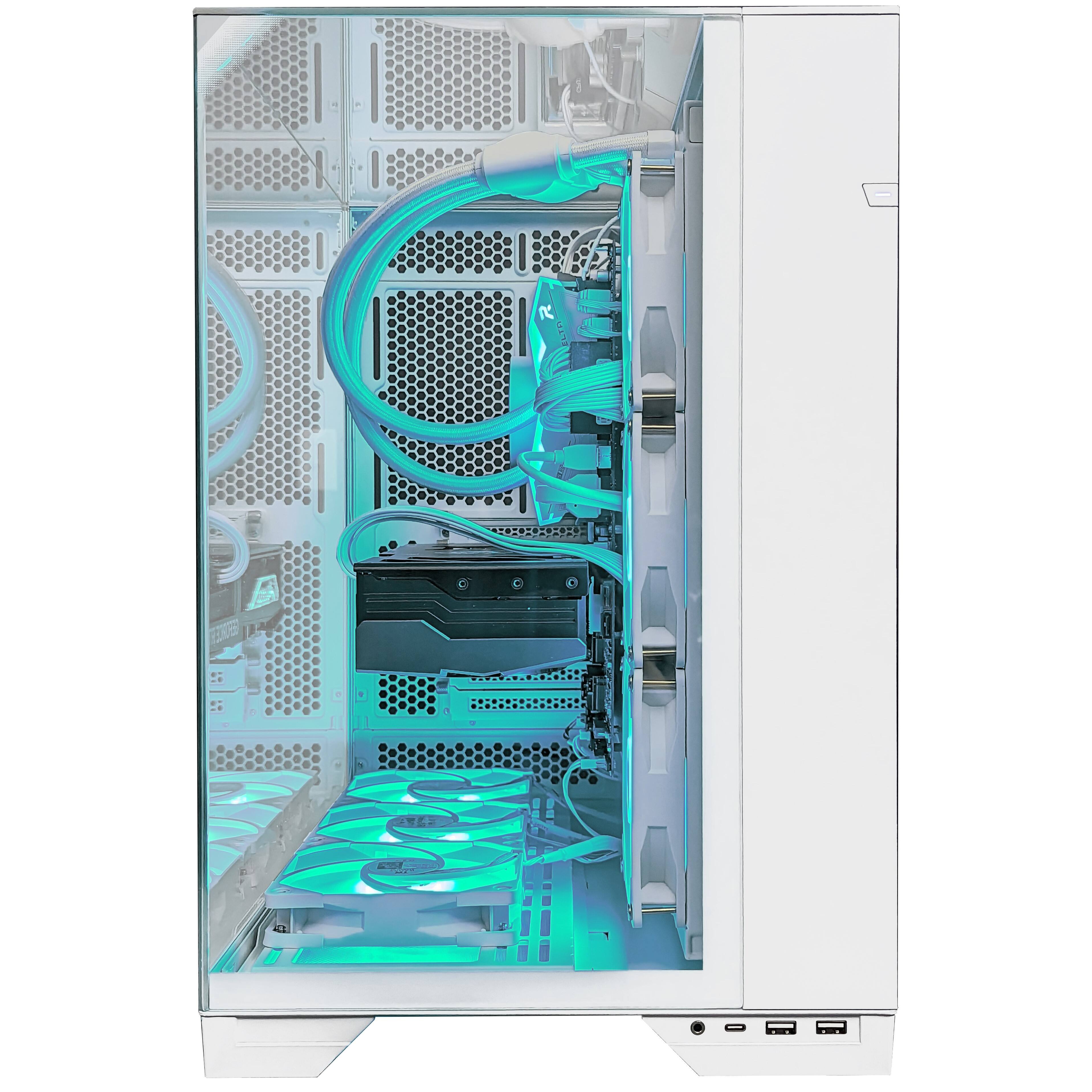 Back. Cobratype - Venom Gaming Desktop - AMD Ryzen 9 9900X - 32GB DDR5 Memory - GeForce RTX 5070 Ti - 2TB NVMe - White.