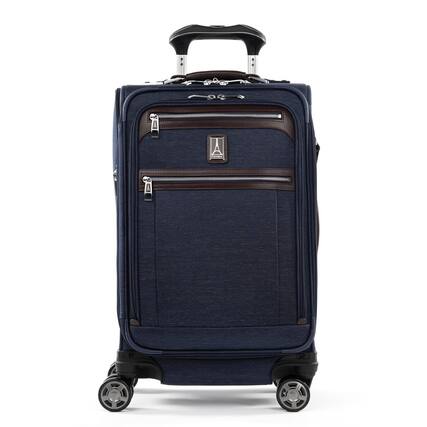 Front. Travelpro - Travelpro Platinum Elite Softside Expandable 21" Carry On Spinner - True Navy Blue.