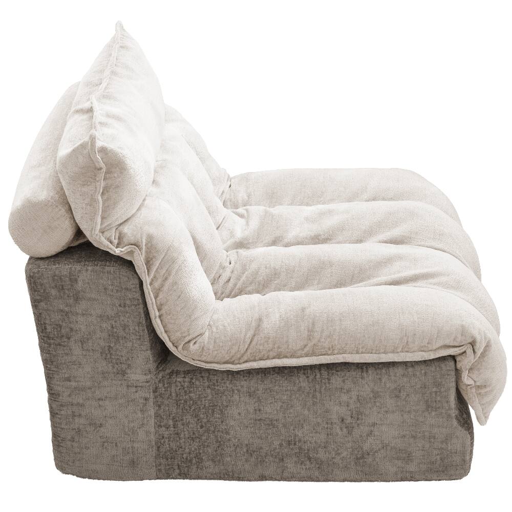 Alt View 2. Loheer - Loheer Cloud Sofa Single Seat Modern Sectional Couch Beige Chenille Apartment Couch - Beige.