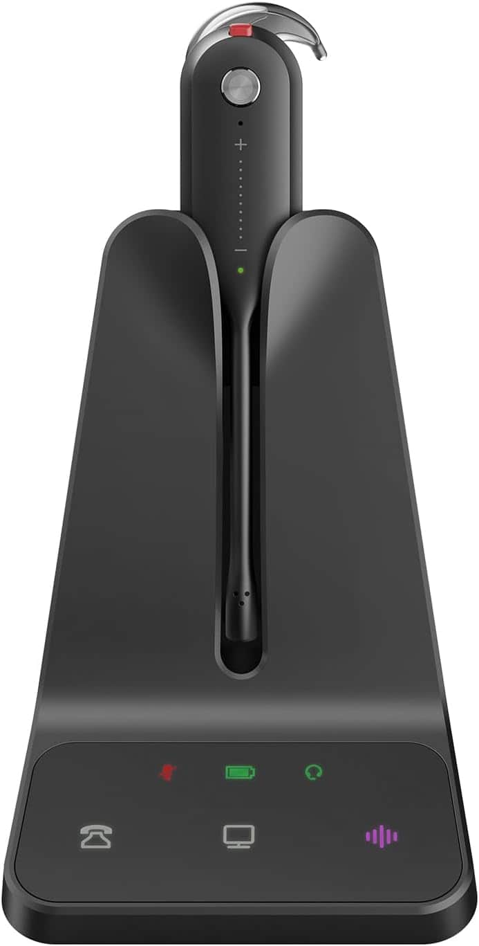 Yealink - DECT Wireless Headset WH63 E2 UC, Zoom Teams Certified,Single Ear (Mono) Convertible Headset