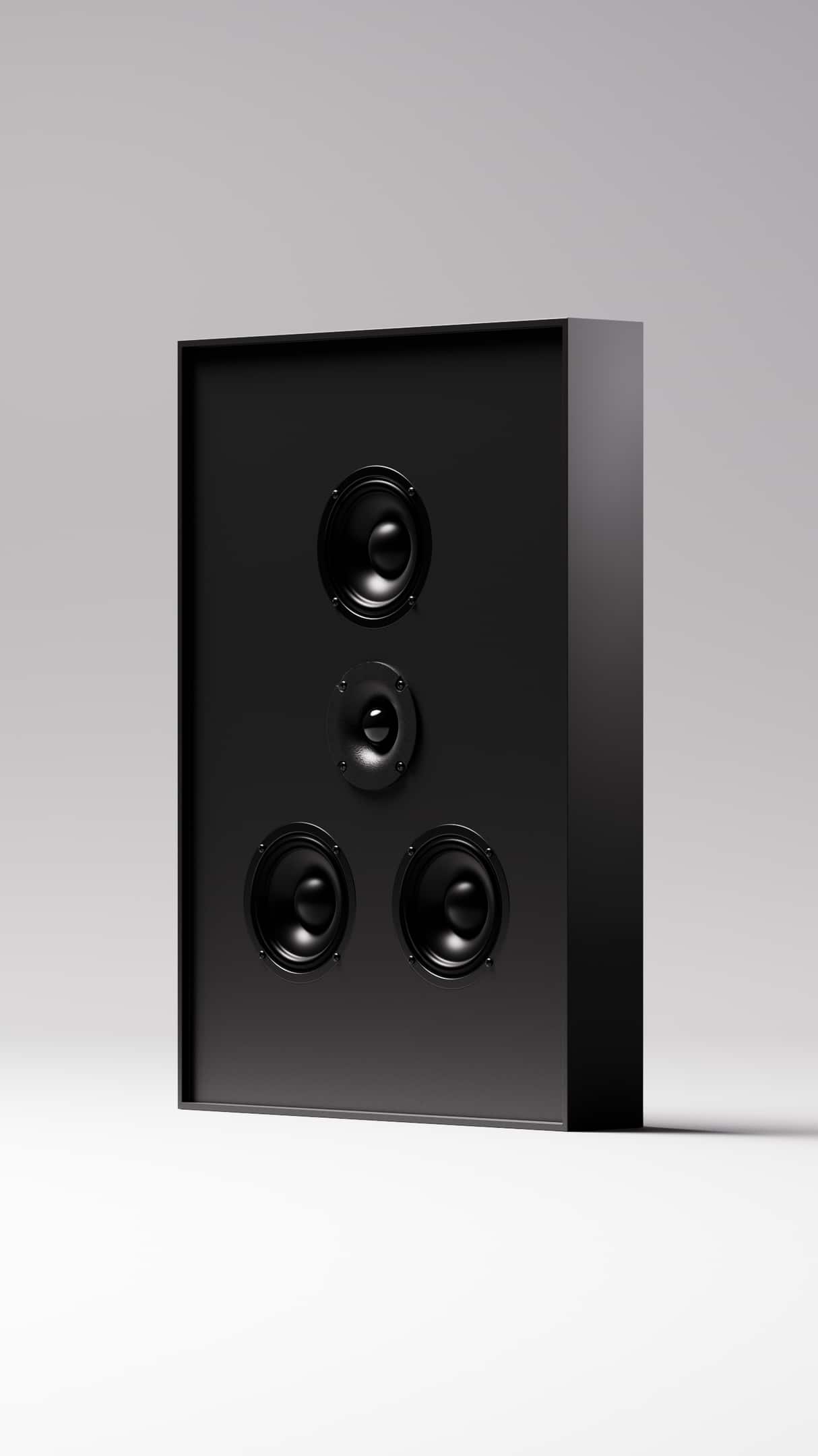 Gallo Acoustics - Profile4 3-Way 120W Slim On-Wall Speaker – Single - Black