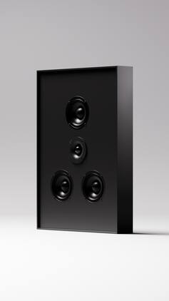 Gallo Acoustics - Profile4 3-Way 120W Slim On-Wall Speaker – Single - Black