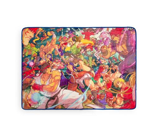 Front. Toynk - Street Fighter Fleece Throw Blanket | 45 x 60 Inches - Purple.