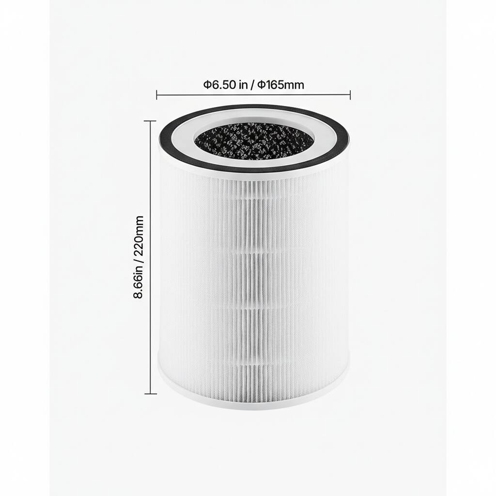 6.50 in / 165mm  
8.66in / 220mm