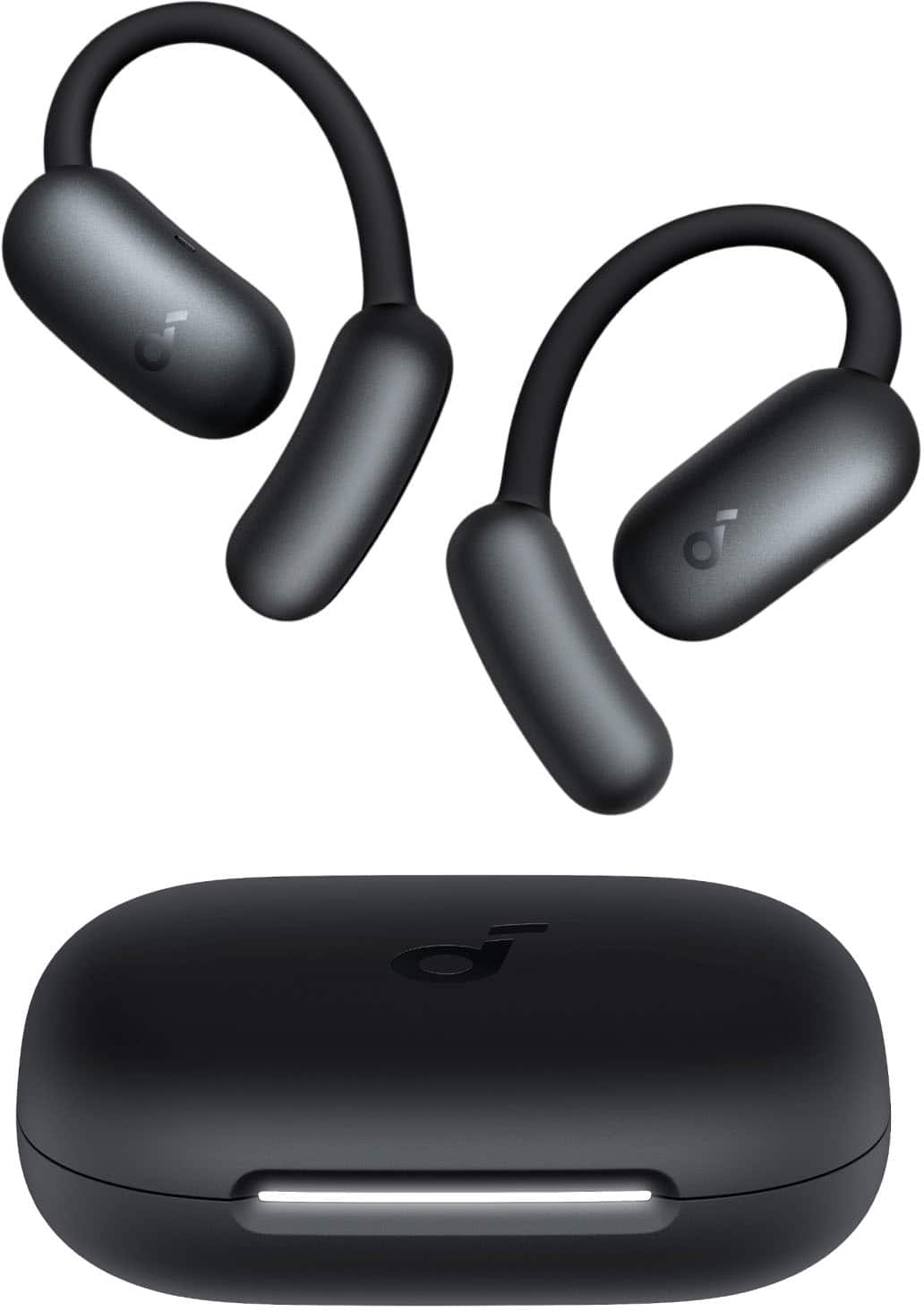 Alt View 15. Soundcore - by Anker AeroFit 2 Open-Ear Headphones with Adjustable Ear Hooks - Black.