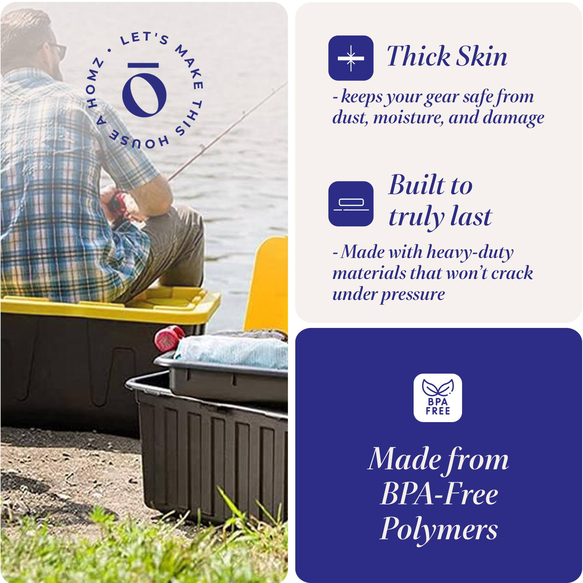 LET'S MAKE THIS HOUSE

- Thick Skin
  - keeps your gear safe from dust, moisture, and damage

- Built to truly last
  - Made with heavy-duty materials that won't crack under pressure

- Made from BPA-Free Polymers