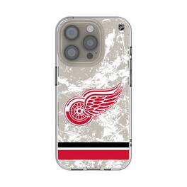 Keyscaper - NHL - Detroit Red Wings iPhone Stripe Clear Ice Case - 16e - Multicolor