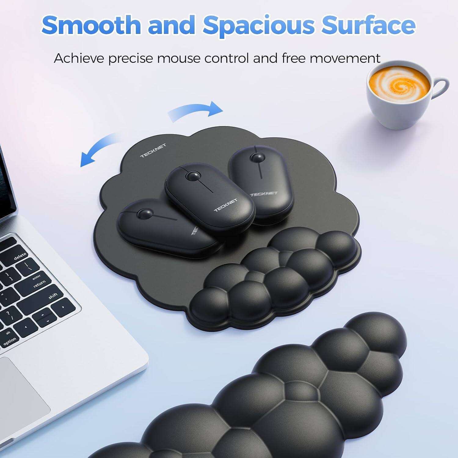 Smooth and Spacious Surface  
Achieve precise mouse control and free movement