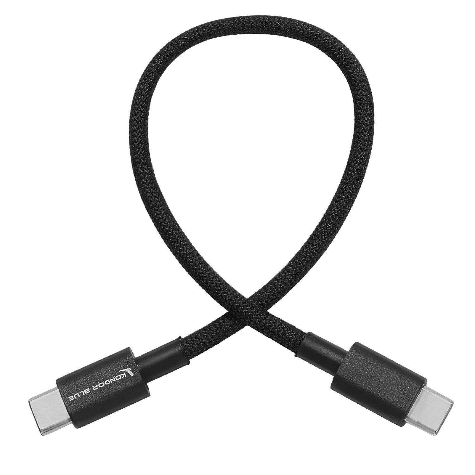 Kondor Blue - 10" USB C Cable for DJI Lidar Focus | Ensures Reliable Communication | Designed for DJI LiDAR Focus System - Black