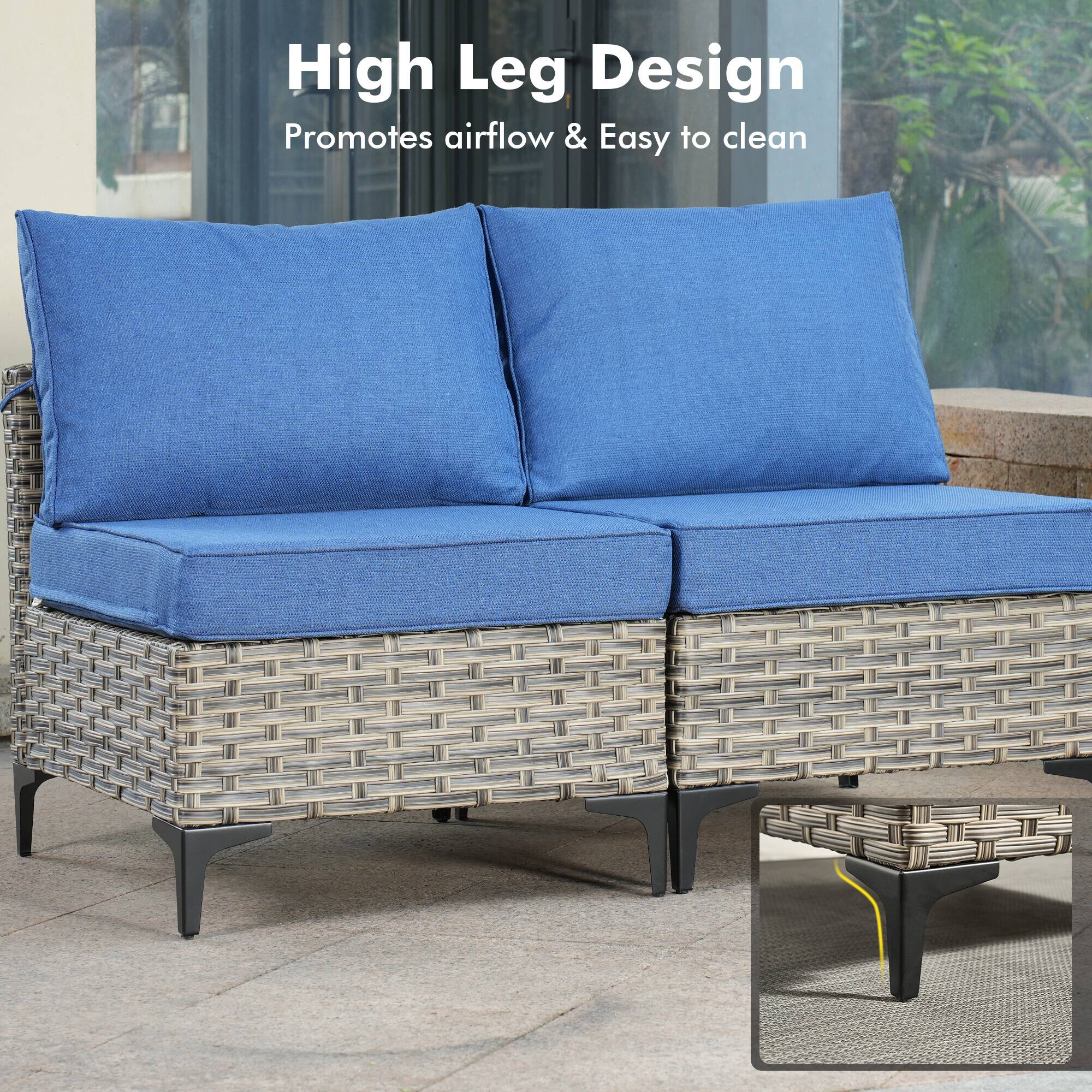 High Leg Design  
Promotes airflow & Easy to clean