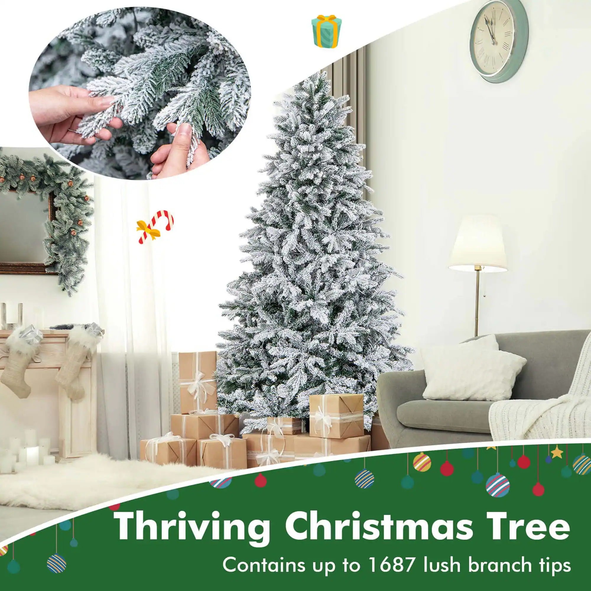 Thriving Christmas Tree  
Contains up to 1687 lush branch tips