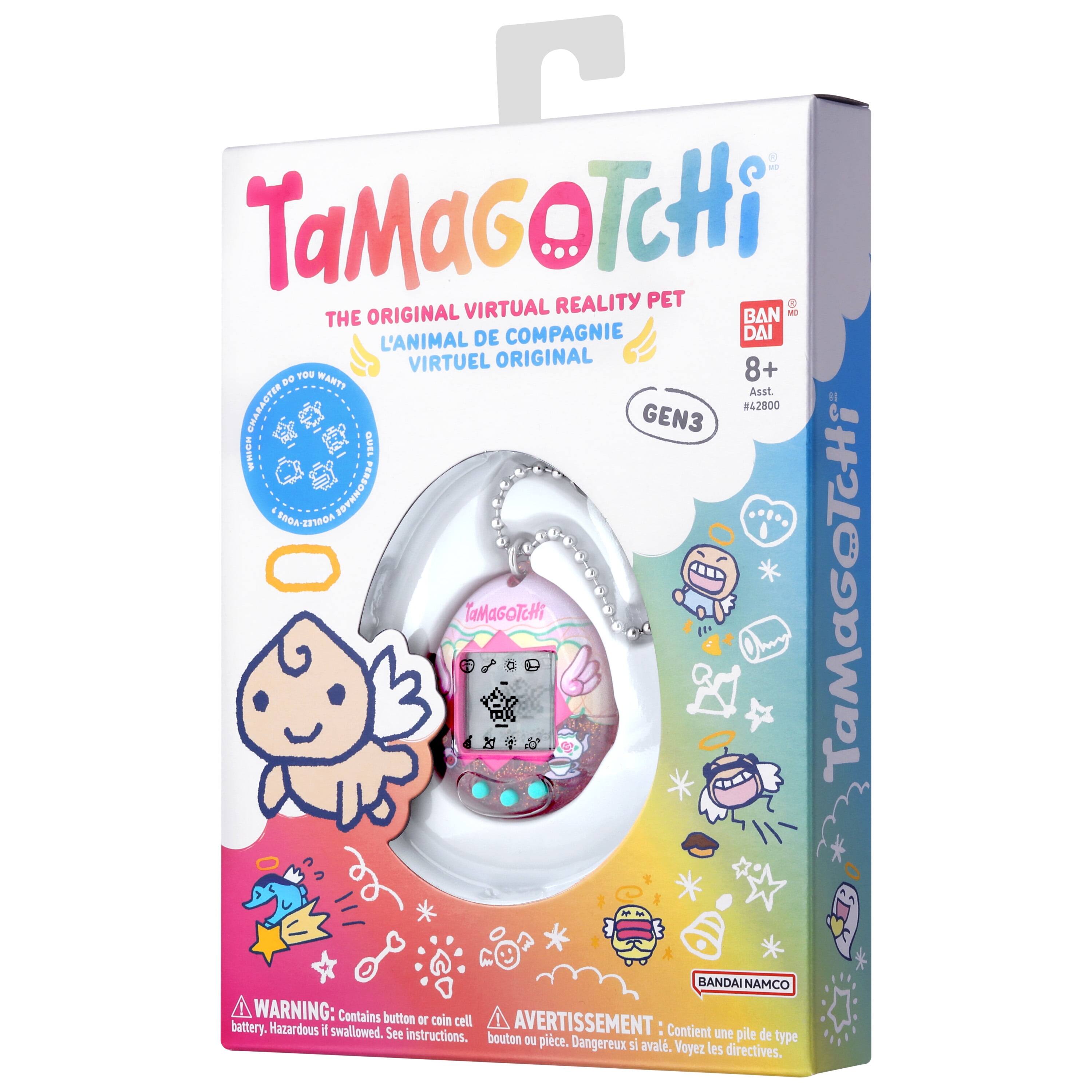 TaMaGoTcHi REALITY PET THE ORIGINAL VIRTUAL BAN M DE COMPAGNIE DAI L'ANIMAL VIRTUEL ORIGINAL 8+ TOU DO WARTY Asst. CHARACTERS #42800 c THe GEN3 WHICH QUEL ADAEZ-A00 PEREONNAGE TaMAGOTcHi TaMaGaTCHi - BANDAI NAMCO WARNING: Contains button or coin cell battery. Hazardous if swallowed. See instructions. AVERTISSEMENT : Contient une pile de bouton ou pièce. Dangereux si avalé. Voyez les directives.