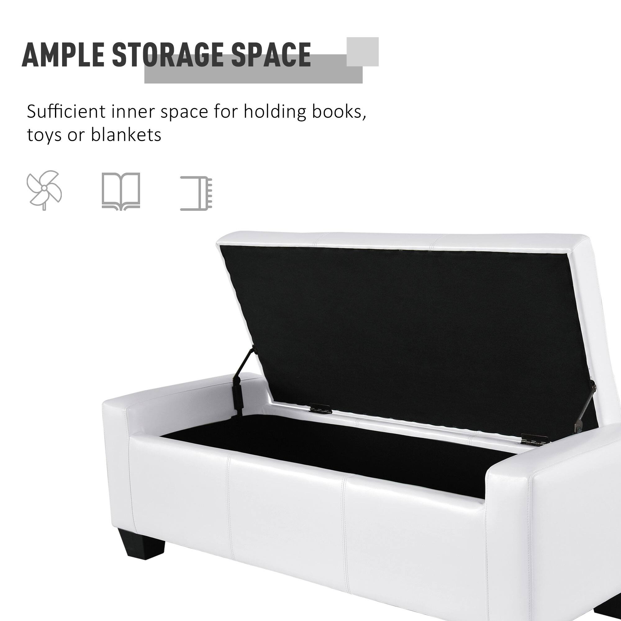 Ample storage space for holding books, toys or blankets