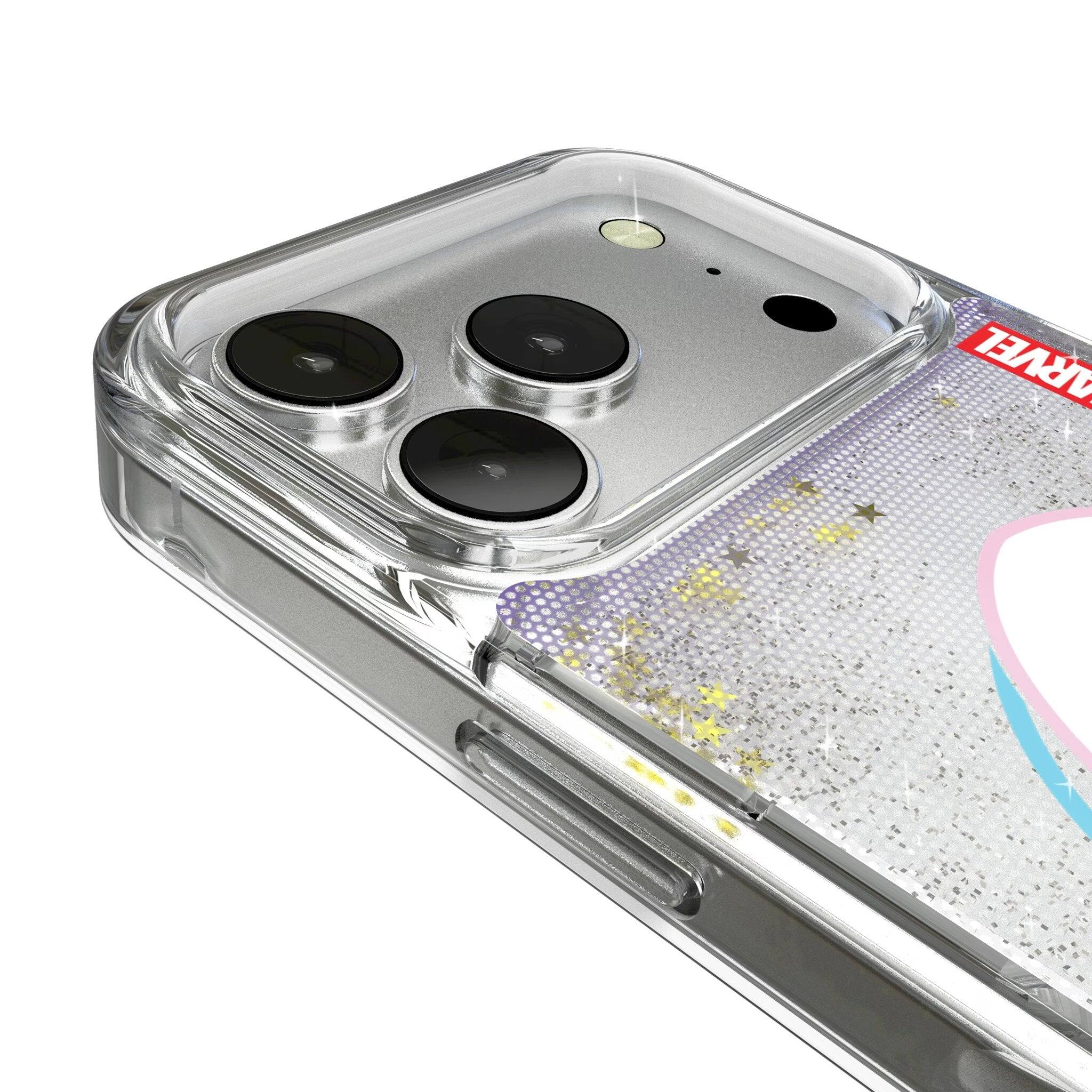 Left. Keyscaper - Marvel Grid Glitter Phone Case - Apple iPhone 17 - Spider-Gwen.