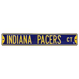 Authentic Street Signs - Indiana Pacers 6'' x 36'' Steel Street Sign - Multicolor