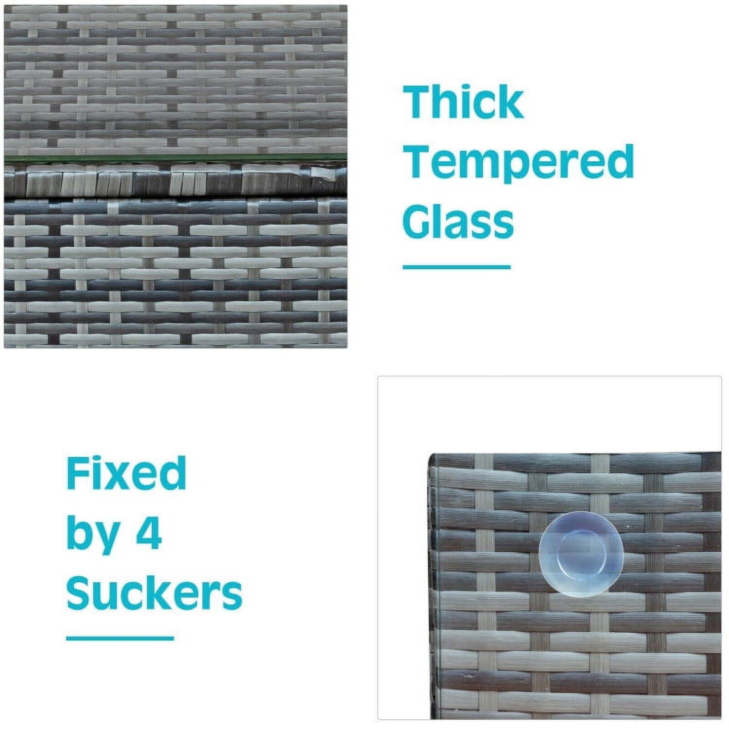 Thick Tempered Glass  
Fixed by 4 Suckers