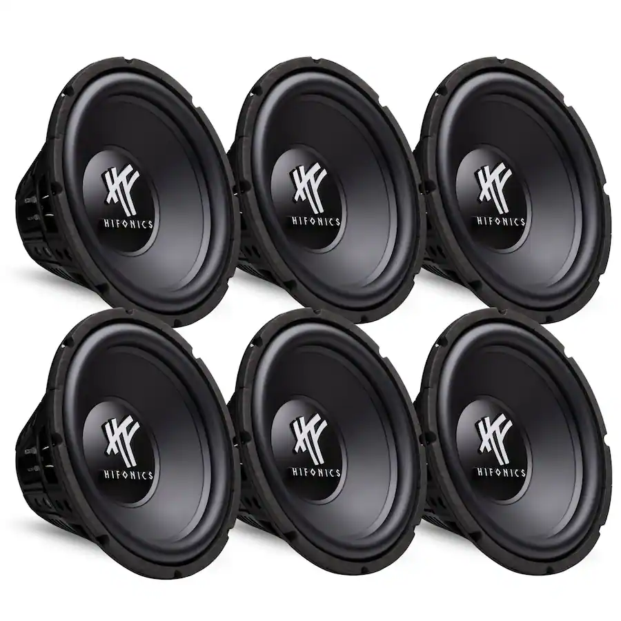 HIFONICS 12" 1600W Car Subwoofers (2 Pack) With QPower Ported Box - Dual 4 Ohm