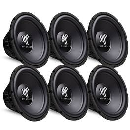 Hifonics - 12" 800 Watt 4 Ohm DVC Car Audio Subwoofer Power Bass Sub (6 Pack) - Black