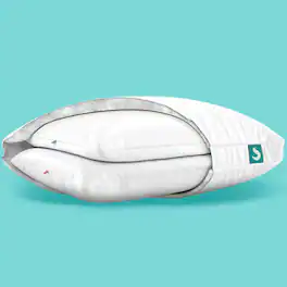 Sleepgram - Bed Support Sleeping Pillow with Microfiber Cover, King Size - White