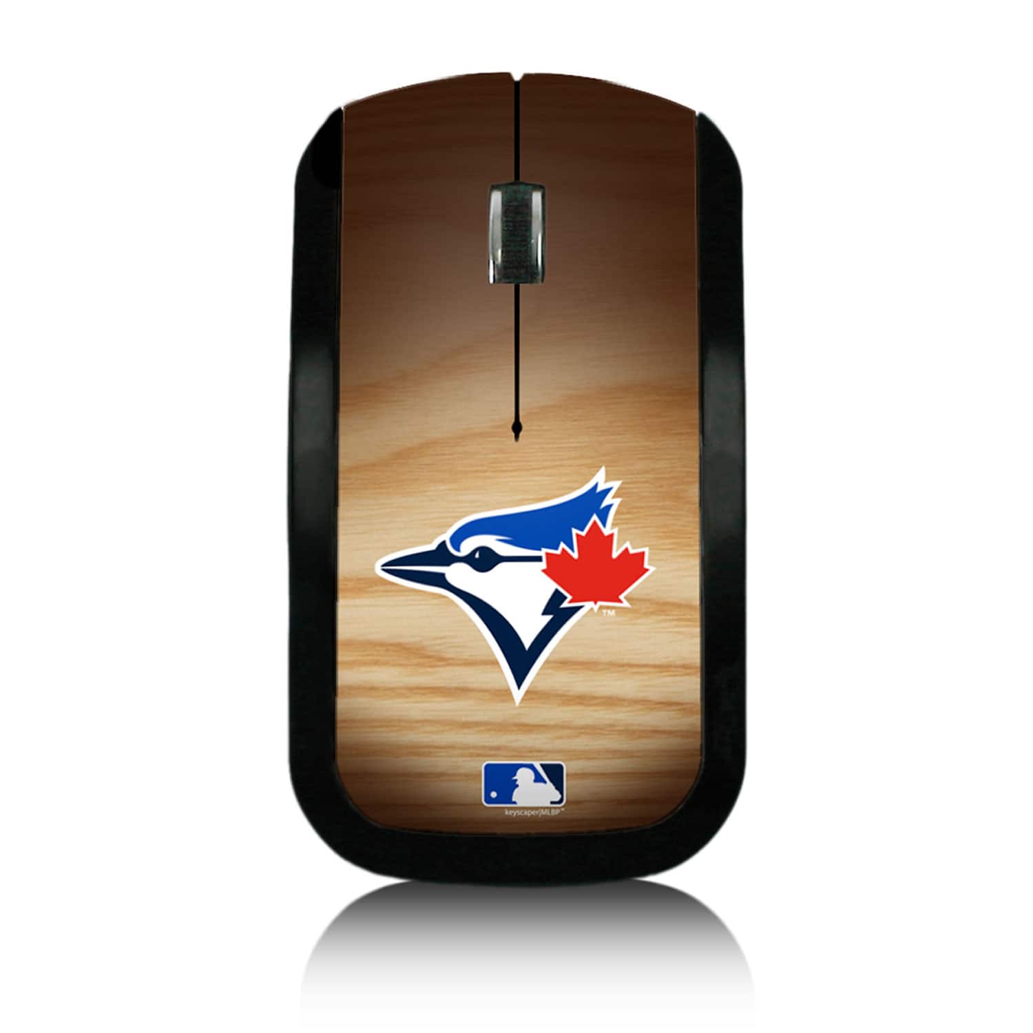 Keyscaper - Toronto Blue Jays Wood Print Wireless USB Mouse - Wireless - Multicolor
