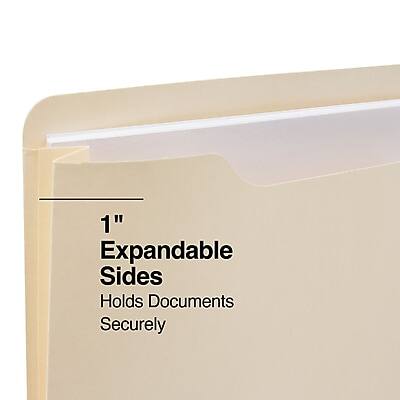 1" Expandable Sides  
Holds Documents Securely