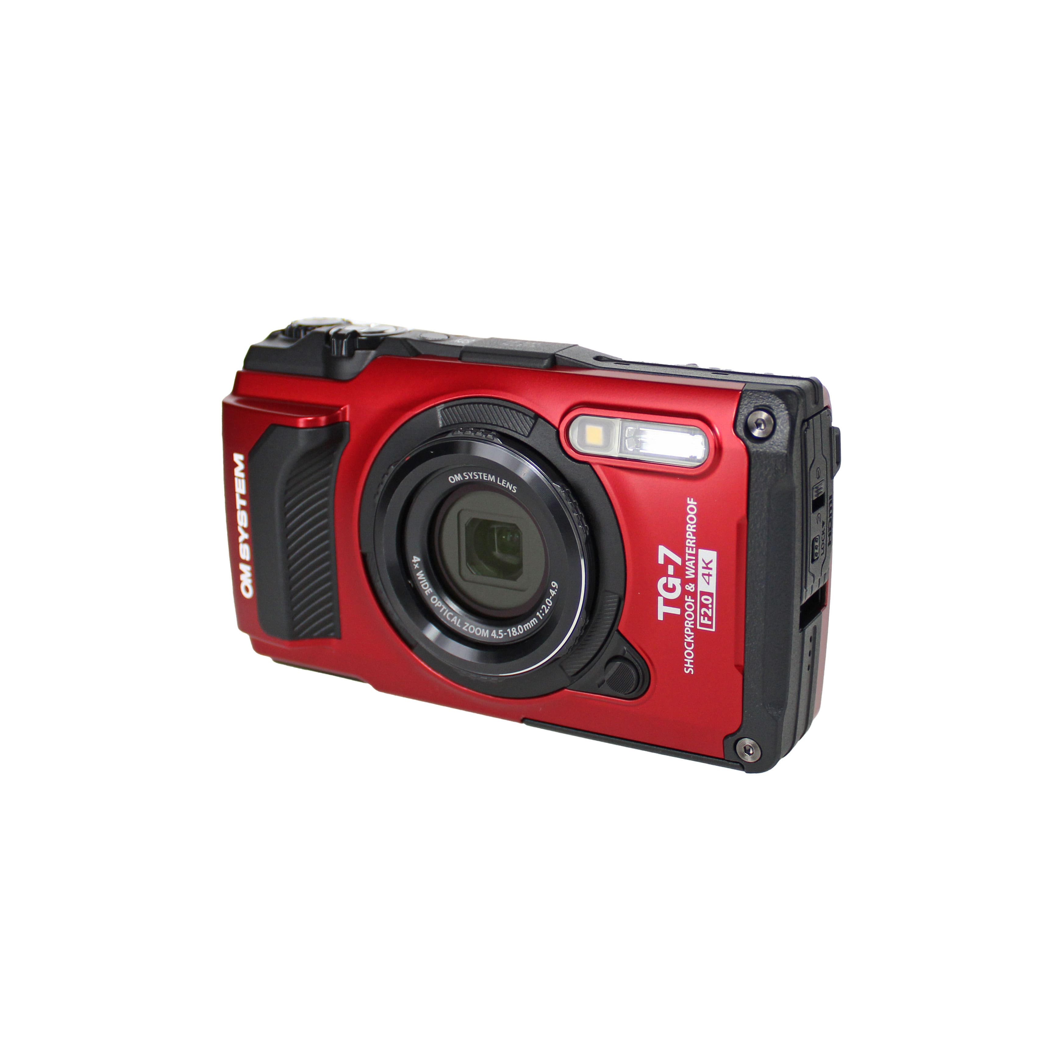 OM System Tough TG 7 Digital Camera (Red) Bundle