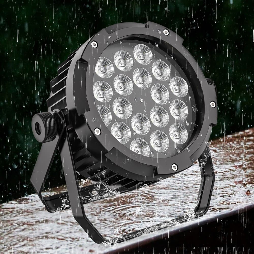 UKing - 270W Party Light Waterproof RGBWA UV 18LED Par Light DMX Stage Lighting Outdoor