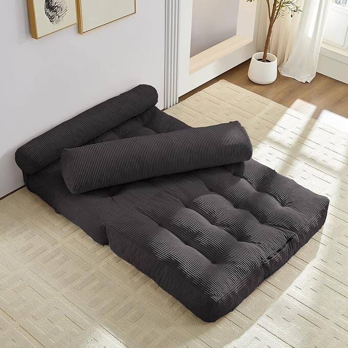 Alt View 2. Circus Cirle - 50”W Folding Sofa Bed - Dark gray.