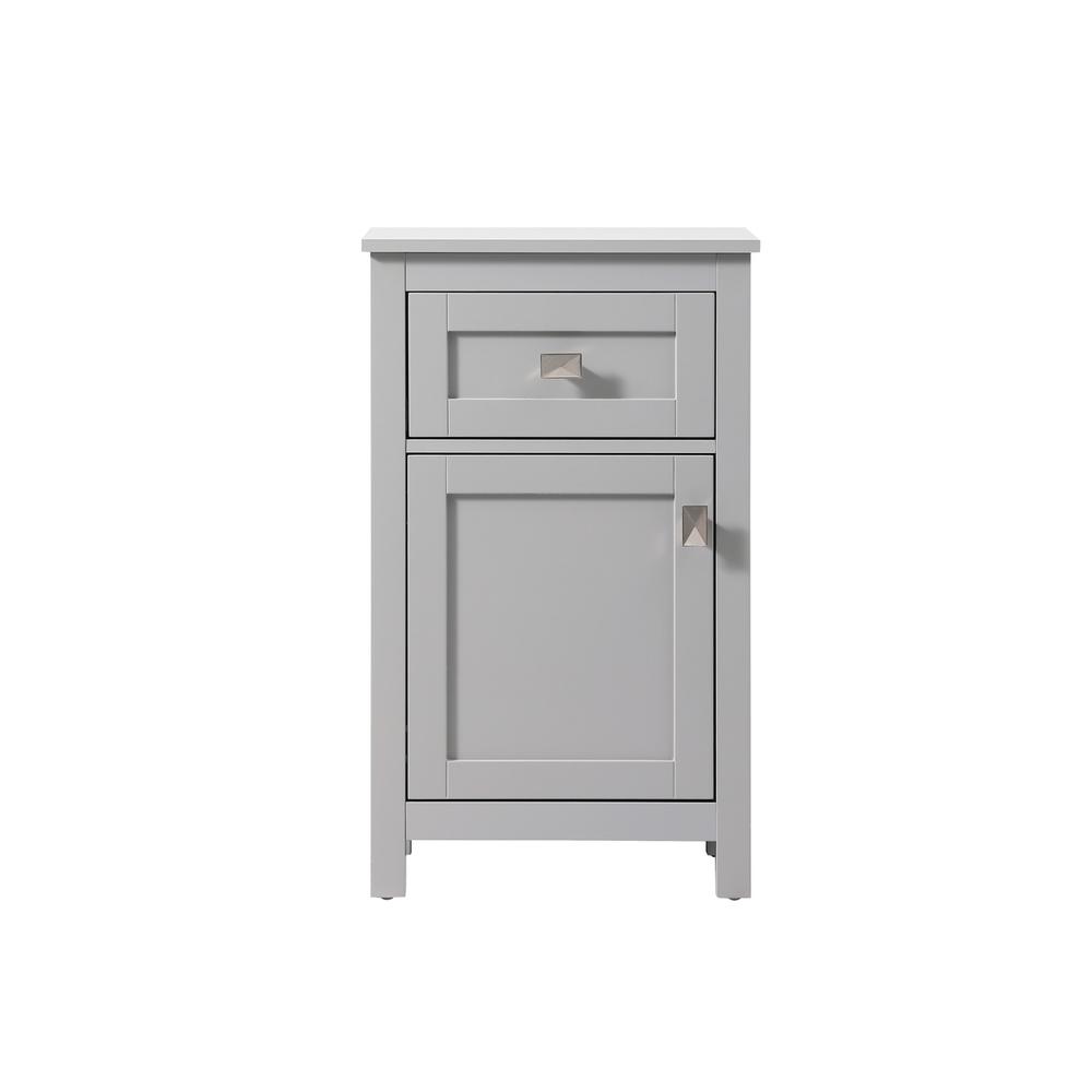 Alt View 5. Elegant Kitchen and Bath - 18 Inch Wide Bathroom Storage Freedstanding Cabinet In Grey - Grey.