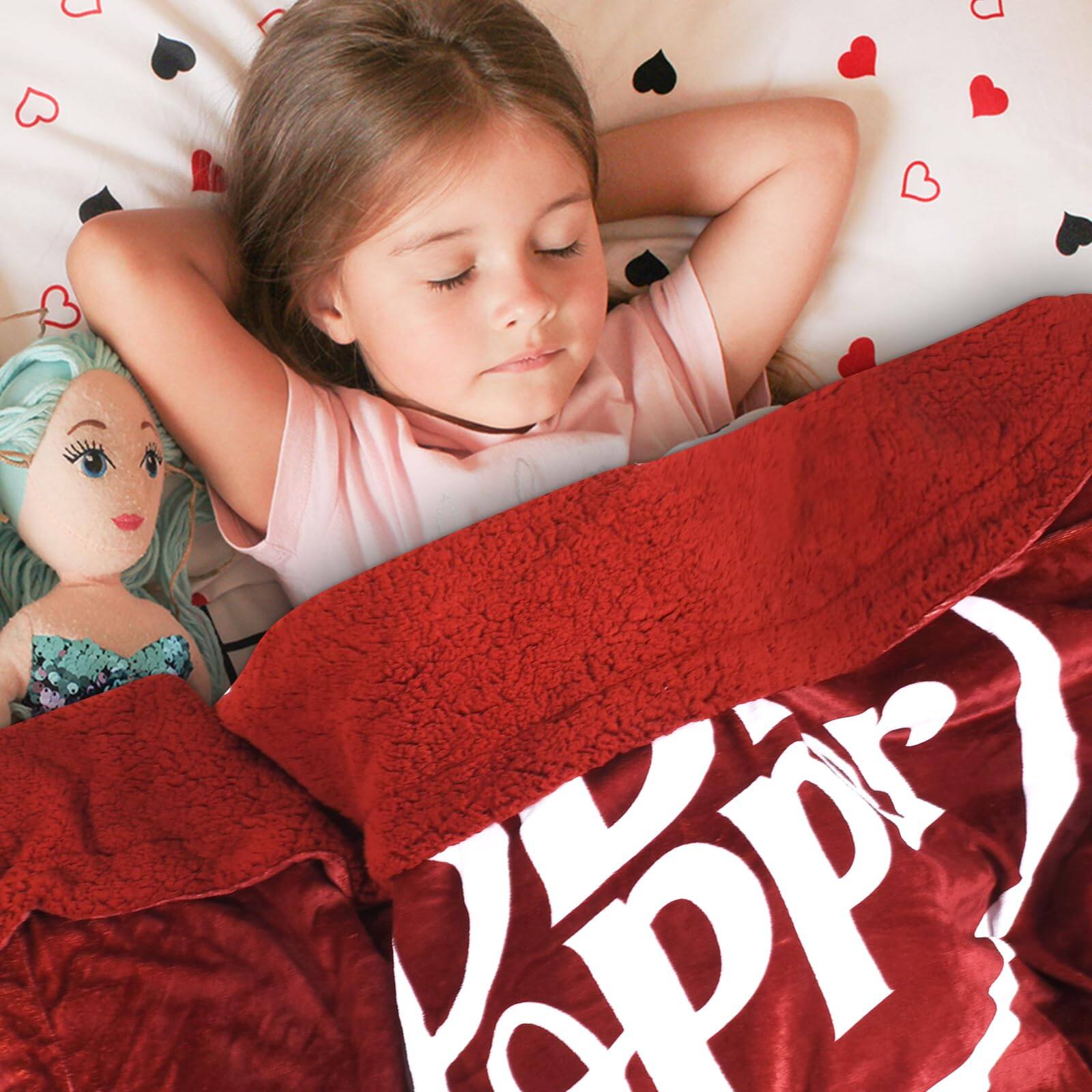 Left. Fabibe - Soft Thermal Flannel Throw Polyester Blanket -soda Can Stuffed - 70"*60" Travel For Couch Bed & Car All Seasons - Default.