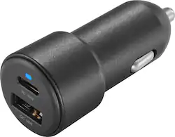 Insignia™ - 53W Car Charger for Smartphones, Tablets and More - Black - Front_Zoom