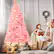 Front. Costway - 7.5Ft Hinged Artificial Christmas Tree Full Fir Tree New PVC with Metal Stand - Pink.