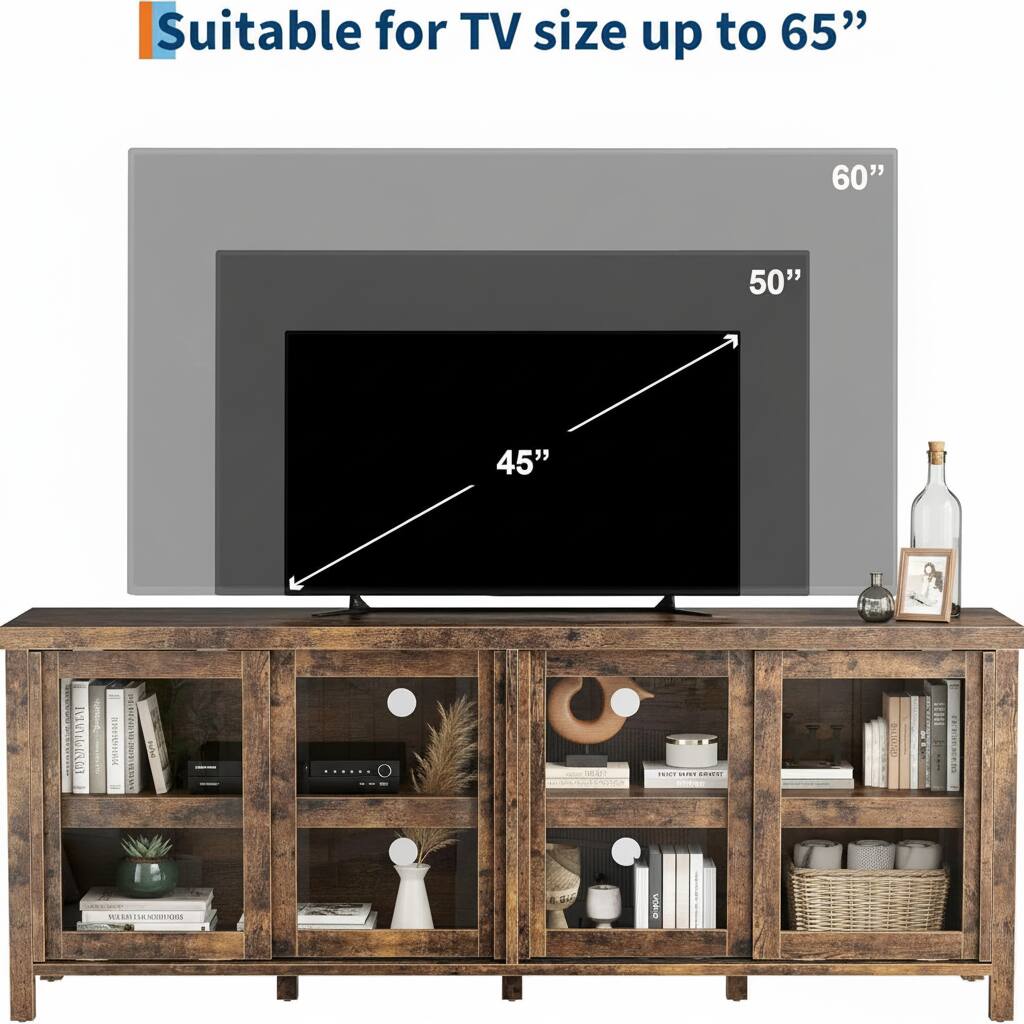 Suitable for TV size up to 65" 60" 50" 45"