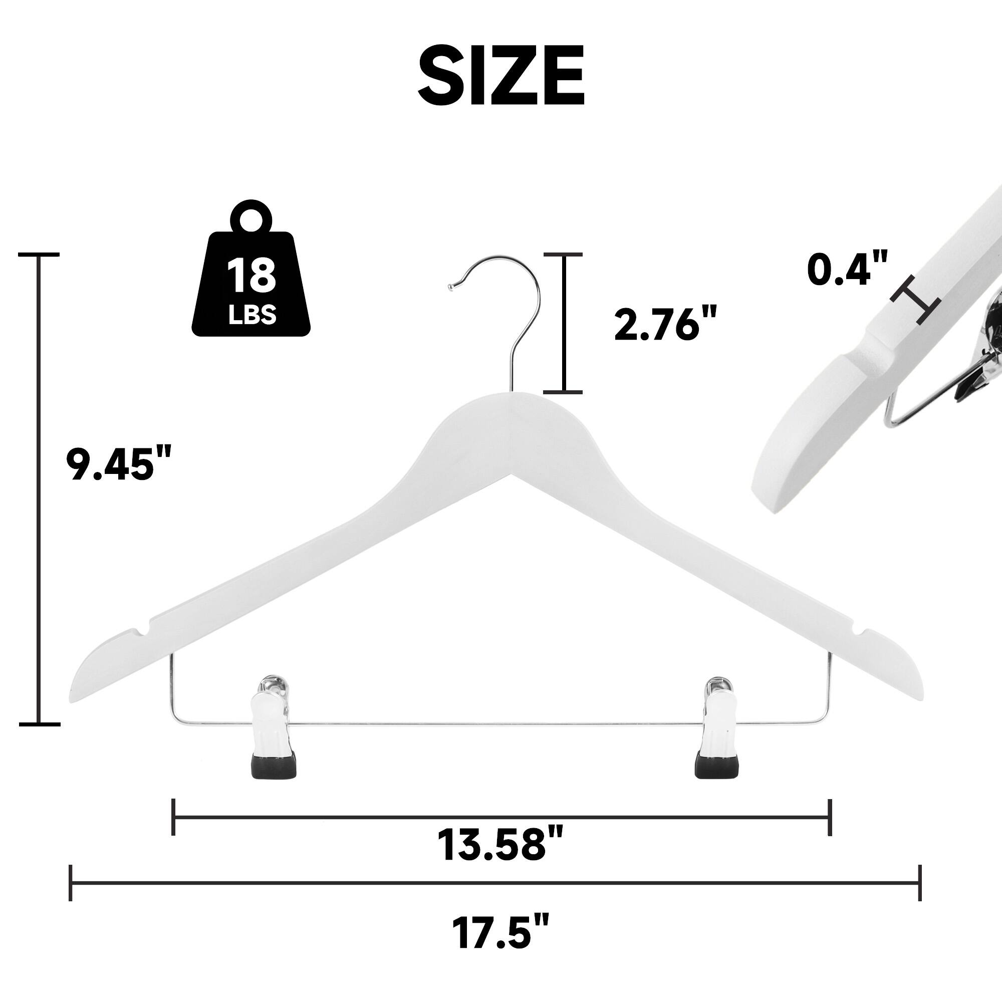 Sure, here is the corrected and grouped text from the image:

- **Size:**
  - **Weight:** 18 LBS
  - **Height:** 9.45"
  - **Width:** 17.5"
  - **Depth:** 13.58"
  - **Hook Height:** 2.76"
  - **Hook Width:** 0.4"