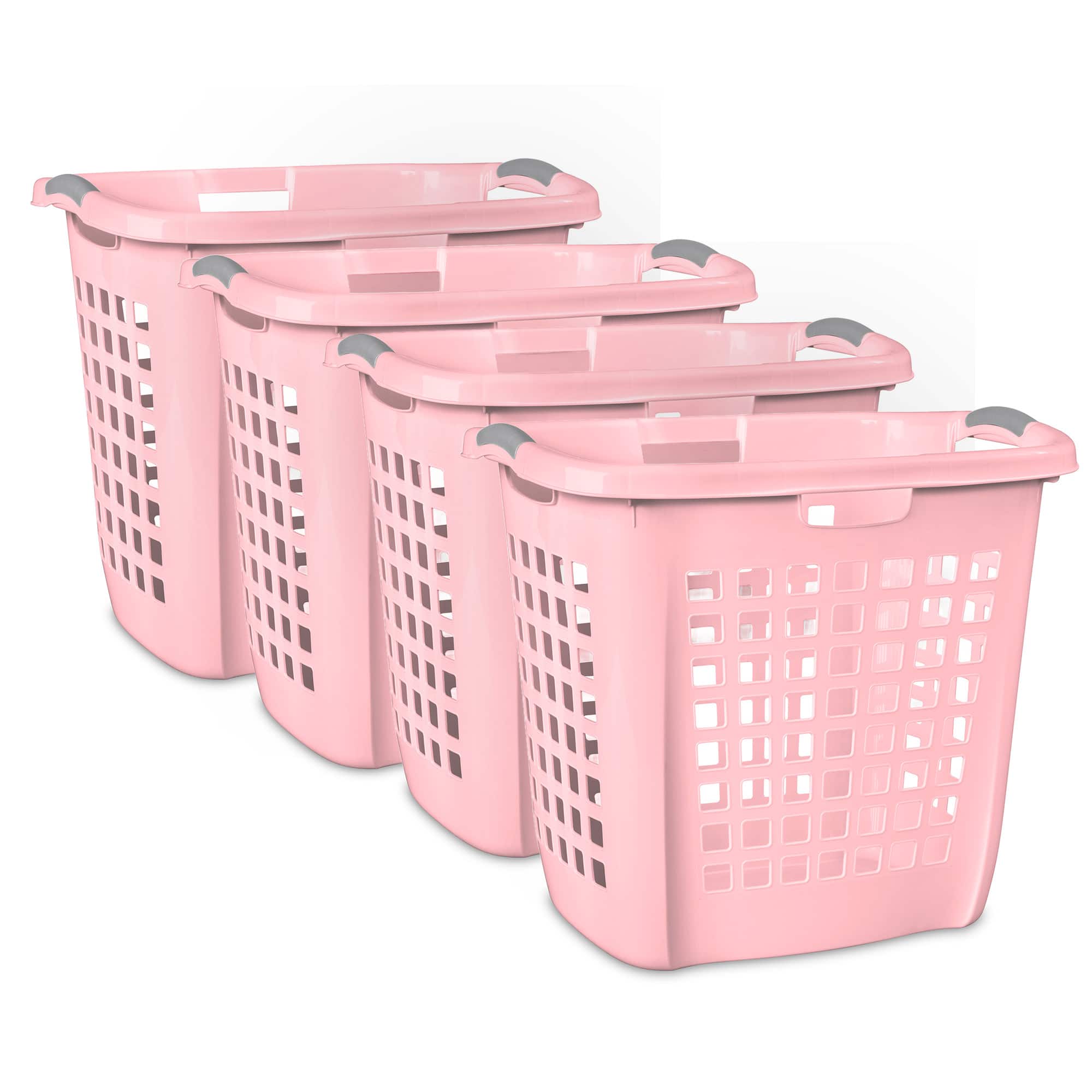 Sterilite Ultra Easy Carry Laundry Basket, 2.1 Bushel, Plastic, 4