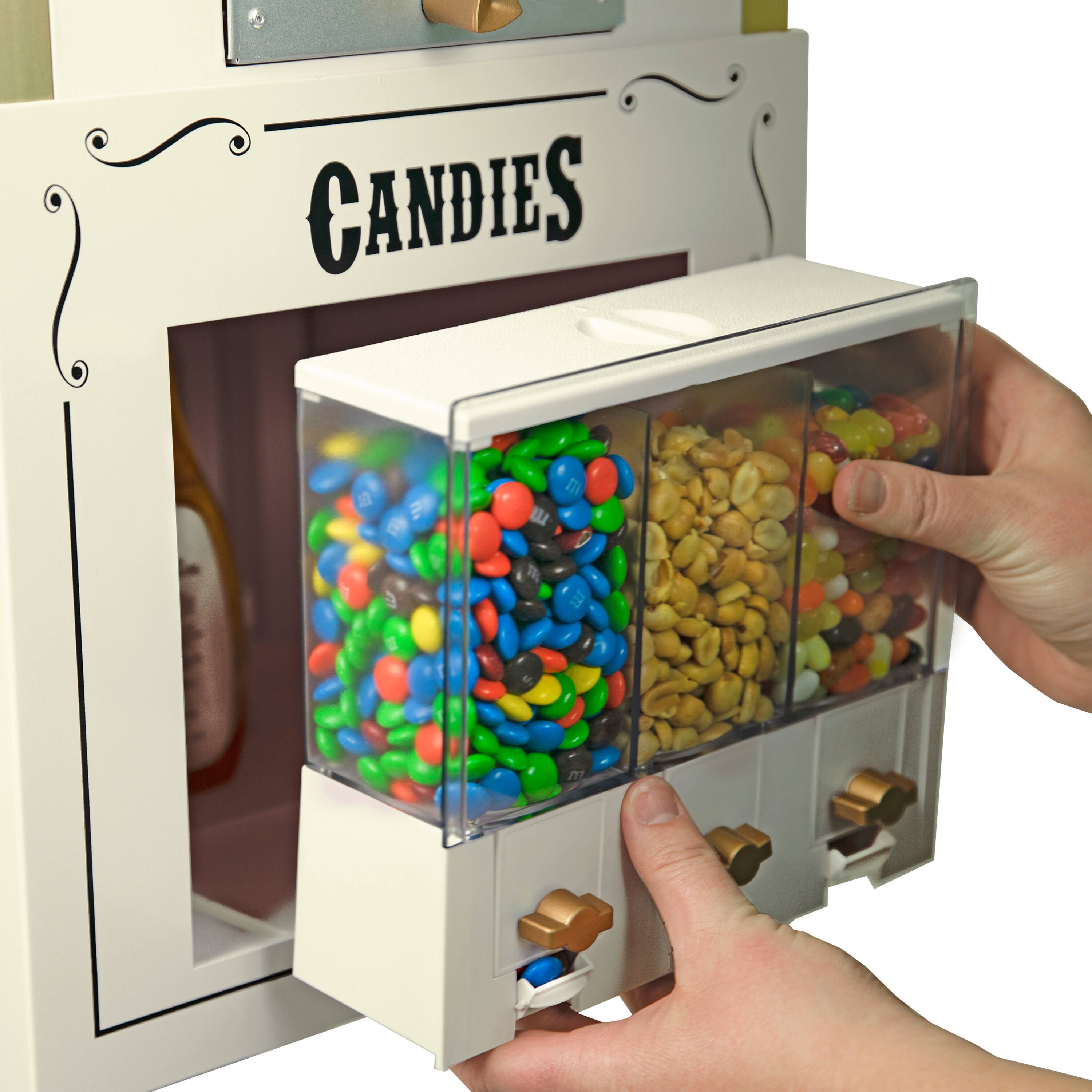 Alt View 6. Nostalgia - 53-in. Popcorn Cart with Candy Dispenser - Ivory.