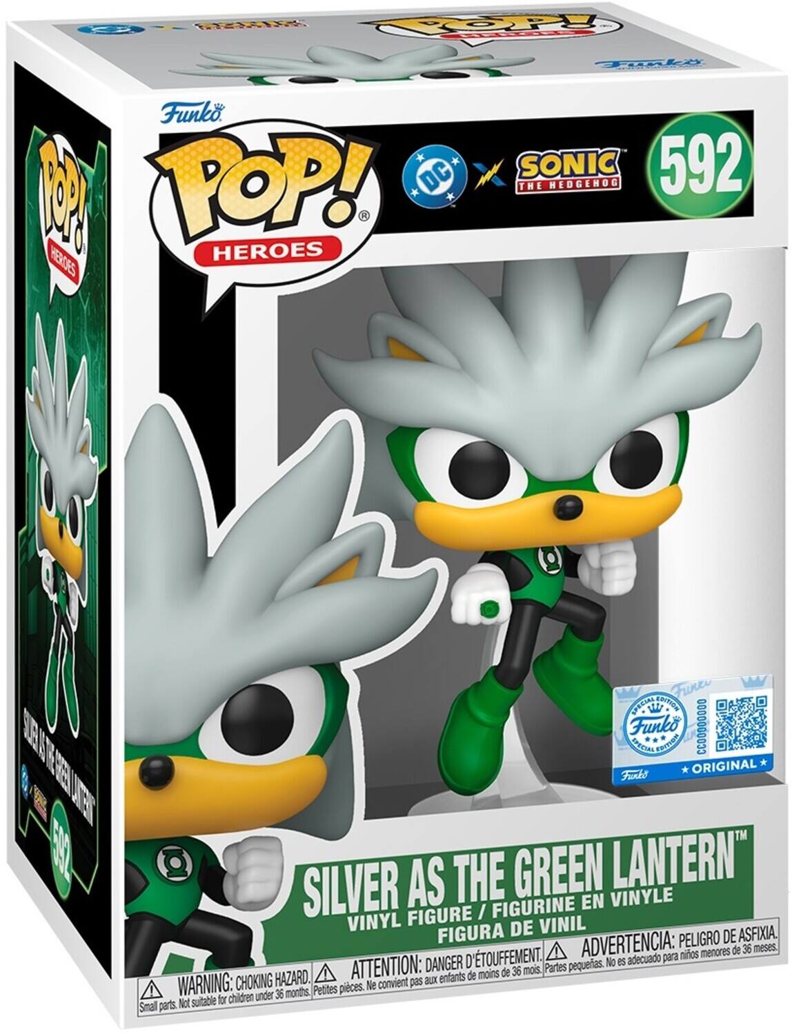 Funko Pop! Heroes DC Justice League Silver / Green Lantern # 592