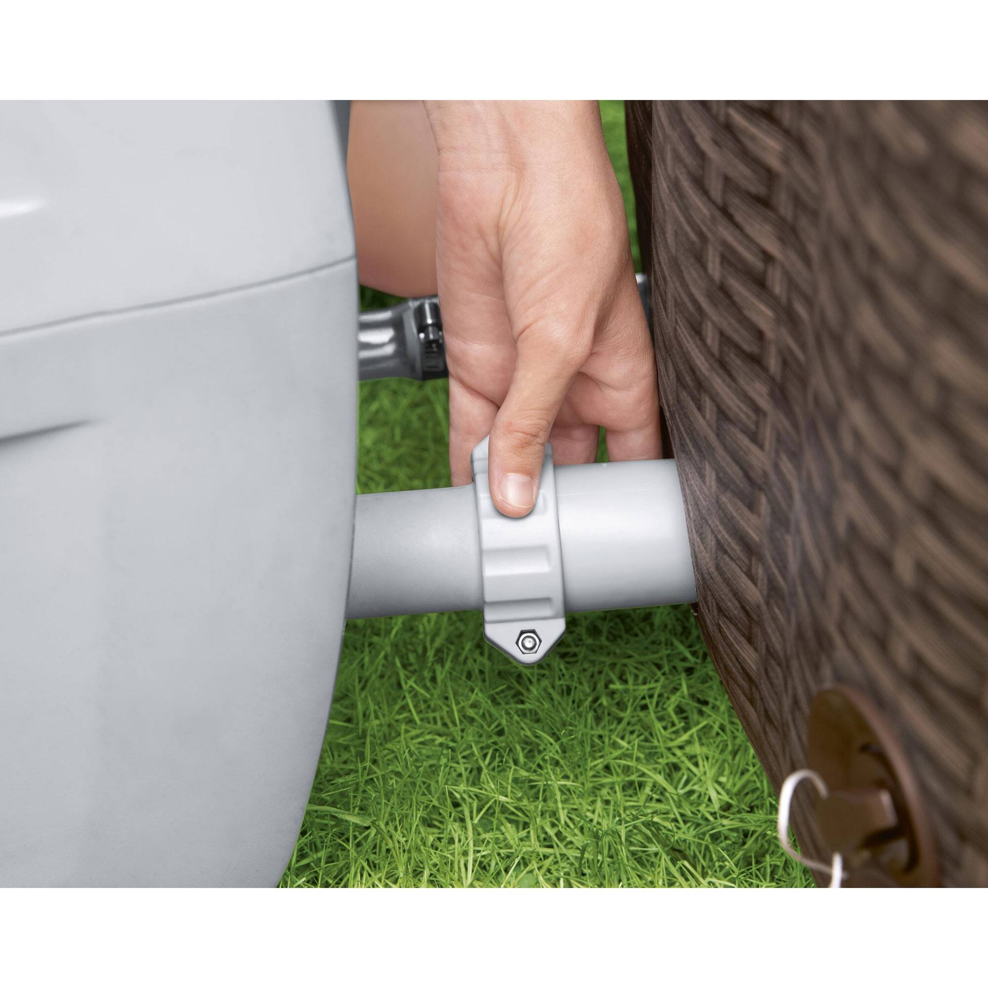 Alt View 2. Bestway - Bestway SaluSpa St Moritz Hot Tub & PureSpa Cup Holder w/ Refreshment Tray - Brown.