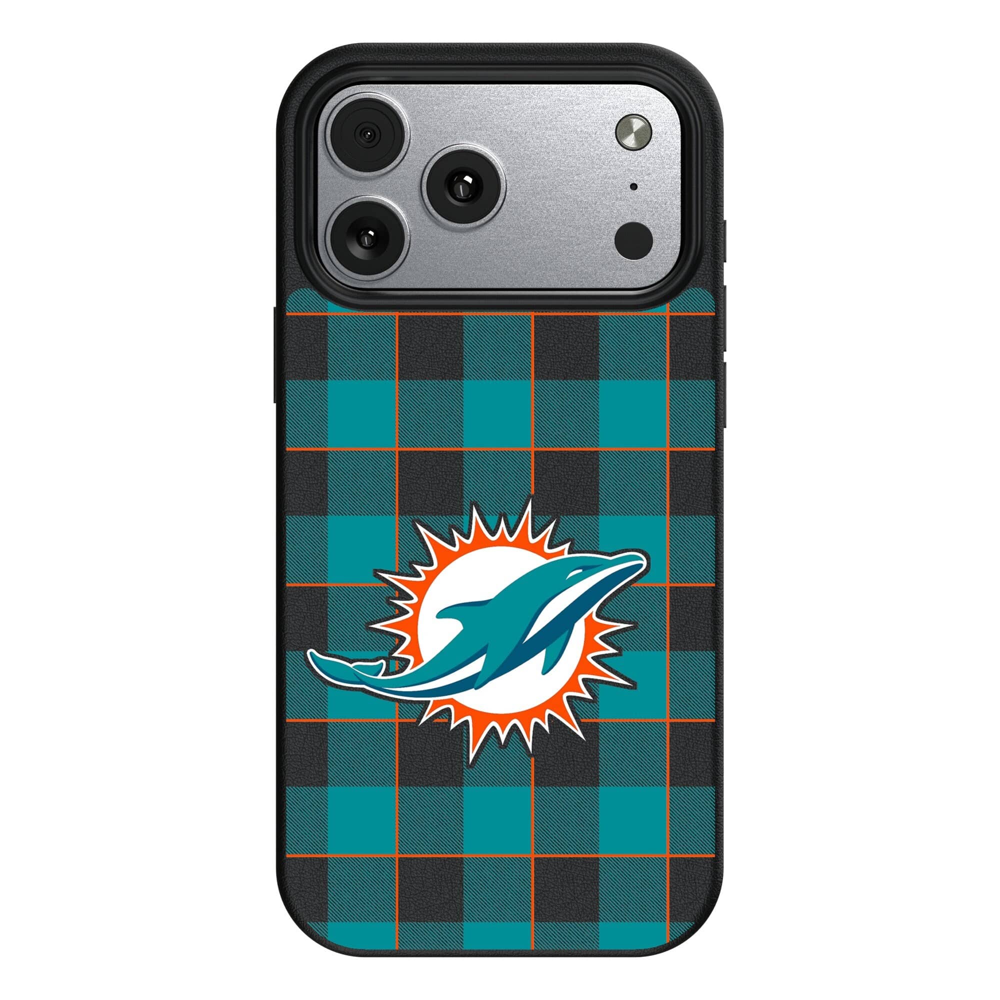 Keyscaper - NFL - Miami Dolphins Plaid Magnetic Bump iPhone Case - 17 Pro Max - Black price history on PriceWatchPro
