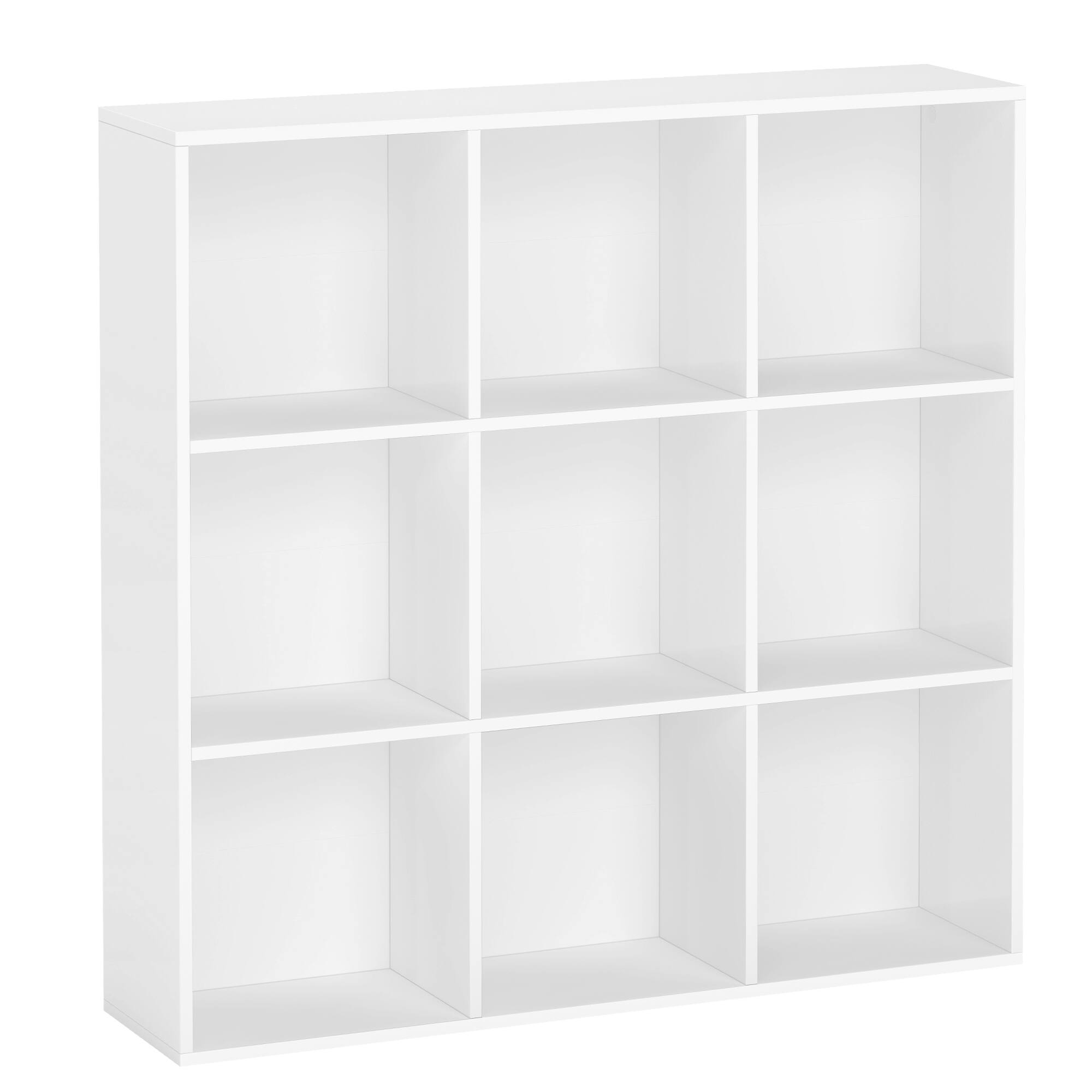Songmics Home - CUSTOS Collection - Bookshelf, Bookcase, Cube Shelf with 9 Compartments,Storage Shelf, for Living Room, Home Office - Cloud White