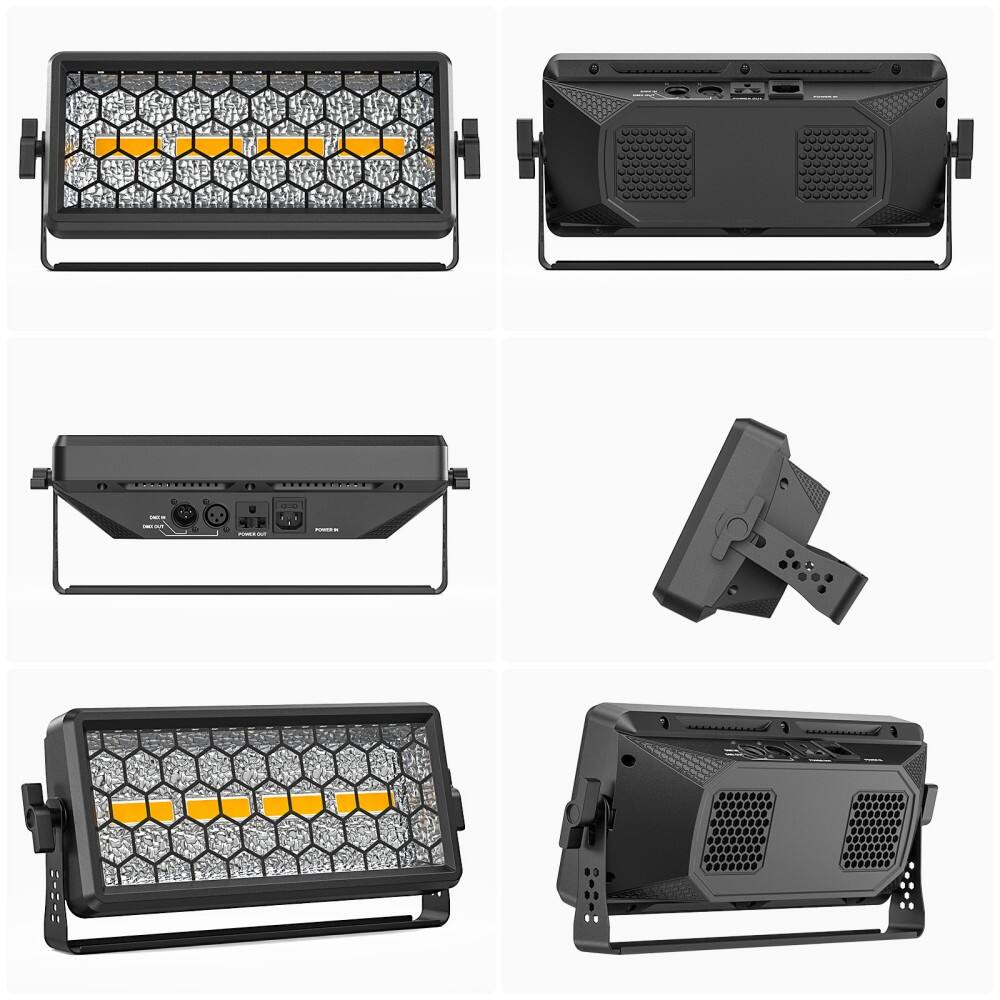 Back. UKing - 120W Strobe RGB COB LED Wall Washer Light by DMX512, Auto，Sound,Master/Slave for Wedding, Xmas, Birthday, Club, DJ.