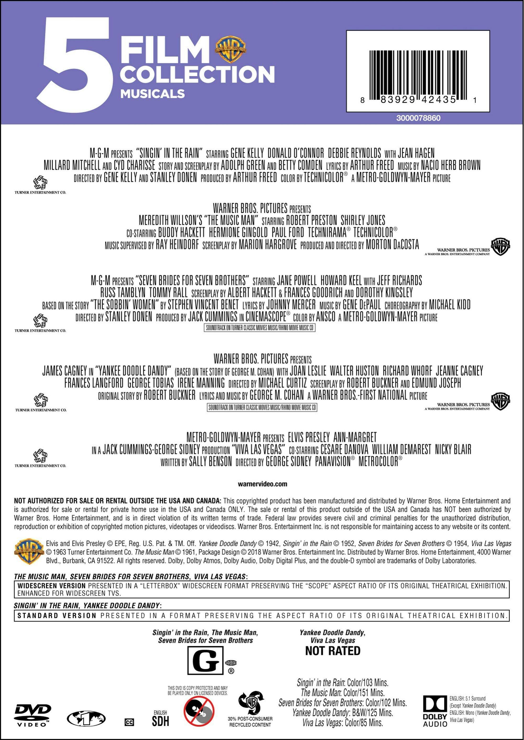 Angle. Musicals Five Film Collection (Box Set) [DVD].