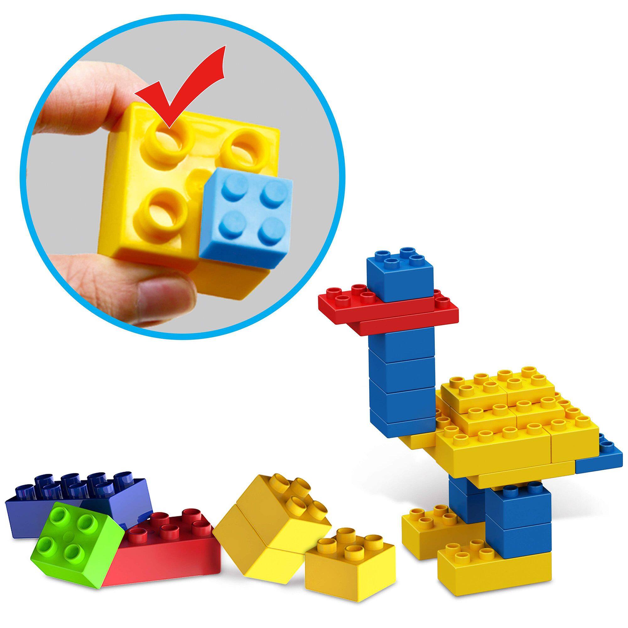 Alt View 2. PicassoTiles - PICASSO-TILES 100PCS Large Construction Brick Building Blocks, STEM Bricks Toy Set, Learning Education Playset for Kids.