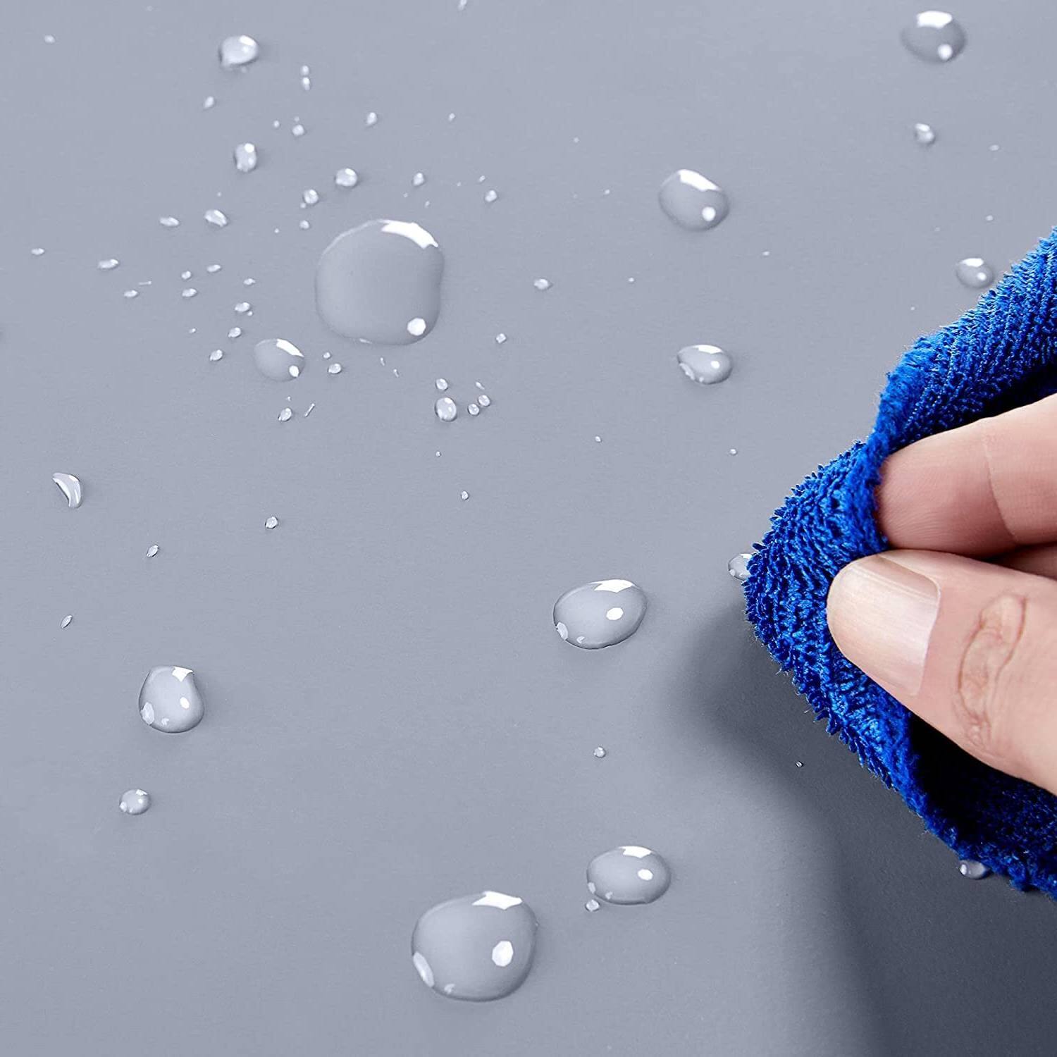 Back. Hivvago - Gray Wood 2-Door Freestanding Bathroom Floor Cabinet Kitchen Storage Cupboard - Grey.