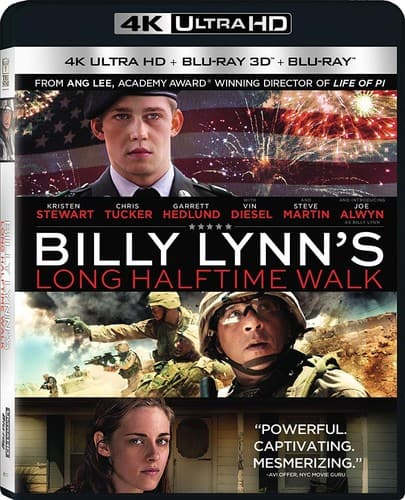 Front. Billy Lynn's Long Halftime Walk   - 4K Blu-Ray.
