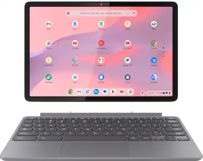Lenovo - Duet 11 Chromebook 11" 2K LCD Touchscreen 2-in-1 Laptop - MediaTek Kompanio 838 2024 - 4GB RAM - 128GB with keyboard - Luna Gray