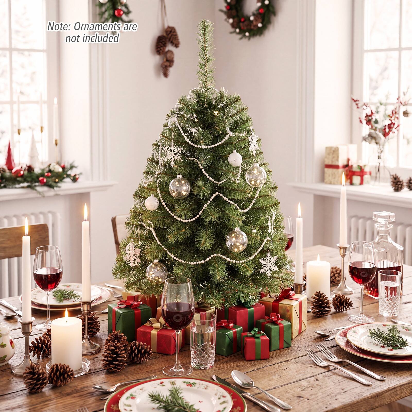 Note: Ornaments are not included