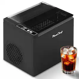 Anysun - Bullet Ice Maker Countertop-Makes 9 Cubes in 6 Mins, 26Lbs Daily, 1.6L Tank, Self-Cleaning & Quiet for Home/Office - Black