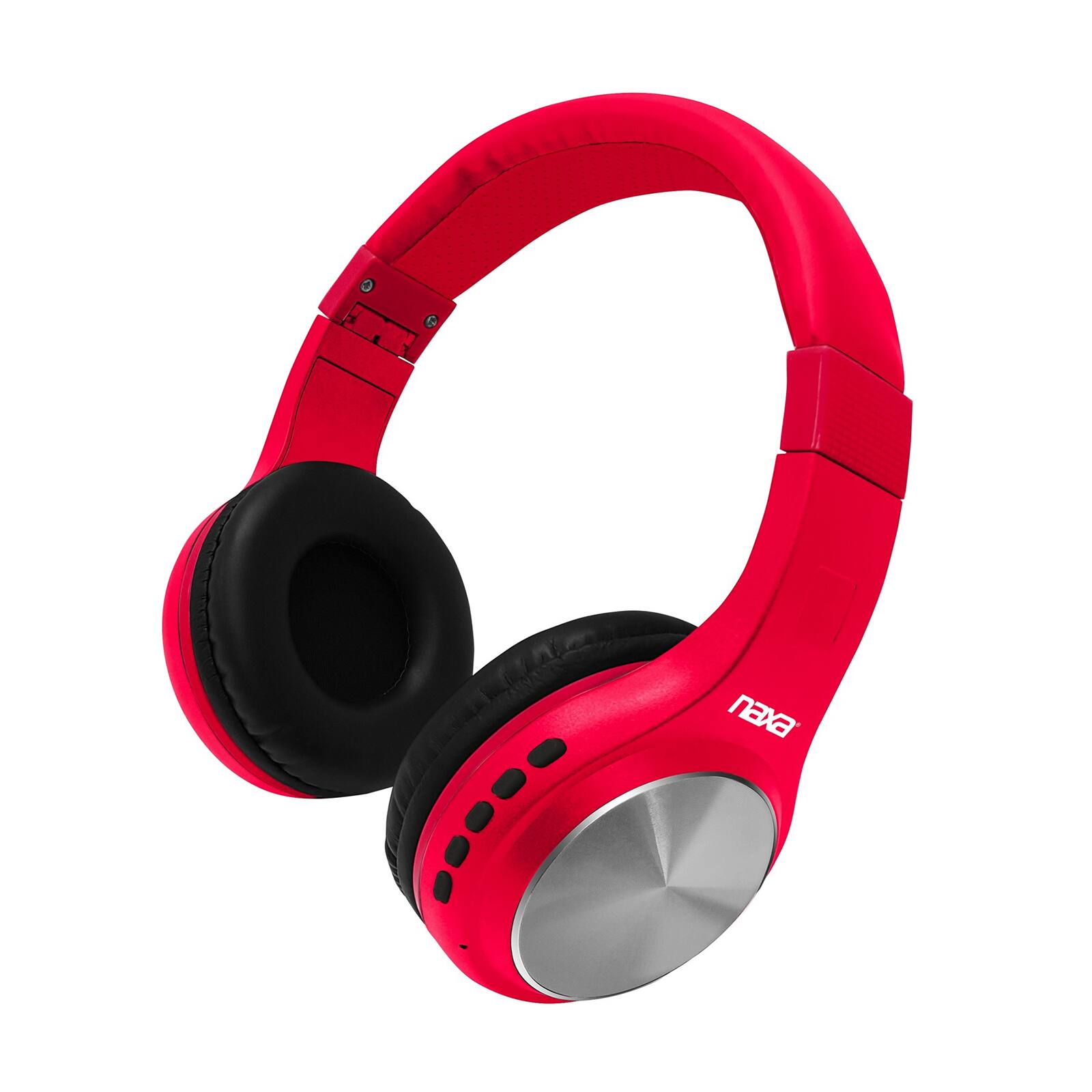Naxa - ORION Bluetooth Wireless Headphones Red