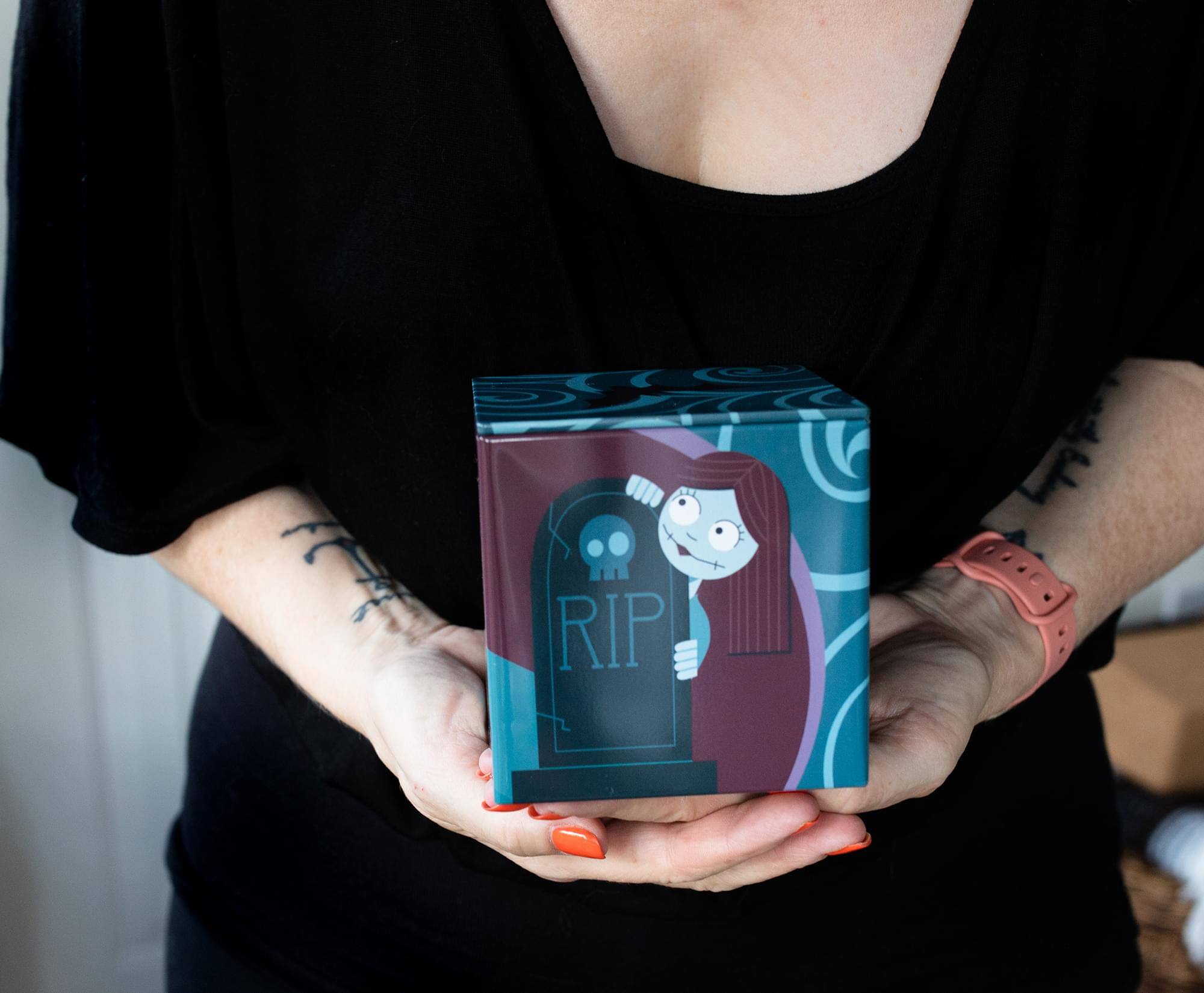 Alt View 4. Disney - Disney Nightmare Before Christmas Jack Skellington Tin Storage Box | 4 Inches - Blue.